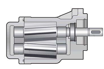 7.2 Lubrication pumps FIGURE 24. Gear pump. FIGURE 25. Specially designed lubrication pump. A gear pump is used in lubrication units driven by electric motors.