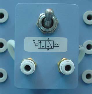 (ii) 3/2 Directional control valve:- A 3/2 directional control valve can be used to control a single acting cylinder.
