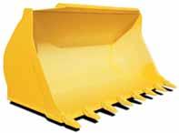 WA470-5 W HEEL LOADER BUCKETS AND ATTACHMENTS Universal bucket This type of bucket is impressive because of its excellent penetration and loosening properties and its good material