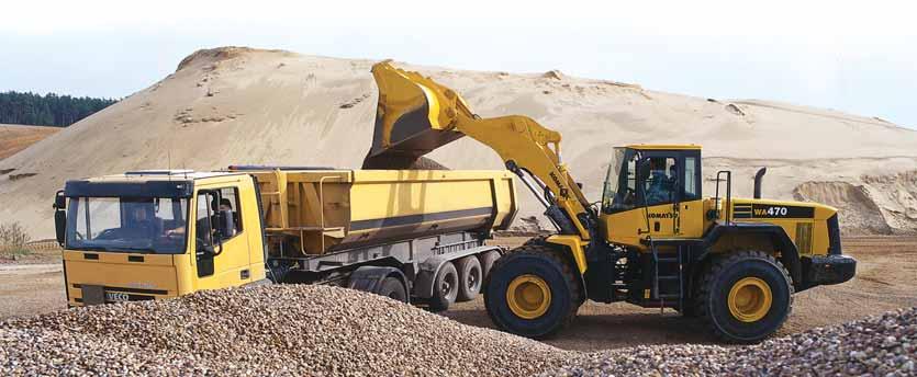 WA470-5 W HEEL LOADER NEW OPTIONS FOR EVEN GREATER PRODUCTIVITY Faster Load & Carry with torque converter lockup The operator may also utilise direct drive in third and fourth gear for optimum effi