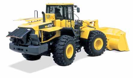 WA470-5 W HEEL LOADER SIMPLE AND FAST MAINTENANCE Simple and convenient access to service The service doors are designed as gull-wing doors.