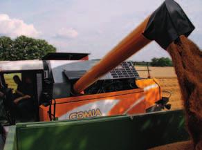 The Comia can be fitted with a range of grain tank sizes. It can be fitted with 3,700 to 5200 litre grain tanks, depending on the model.