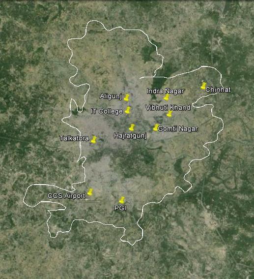 11. AMBIENT NOISE MONITORING OF LUCKNOW Lucknow the capital of Uttar Pradesh is located at 26.847 N, 8.947 E and lies in Northern India. It stands on the northwestern shore of the Gomti River.