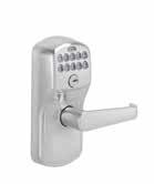 exit feature --Locks can be re-keyed to match existing locks --9-volt