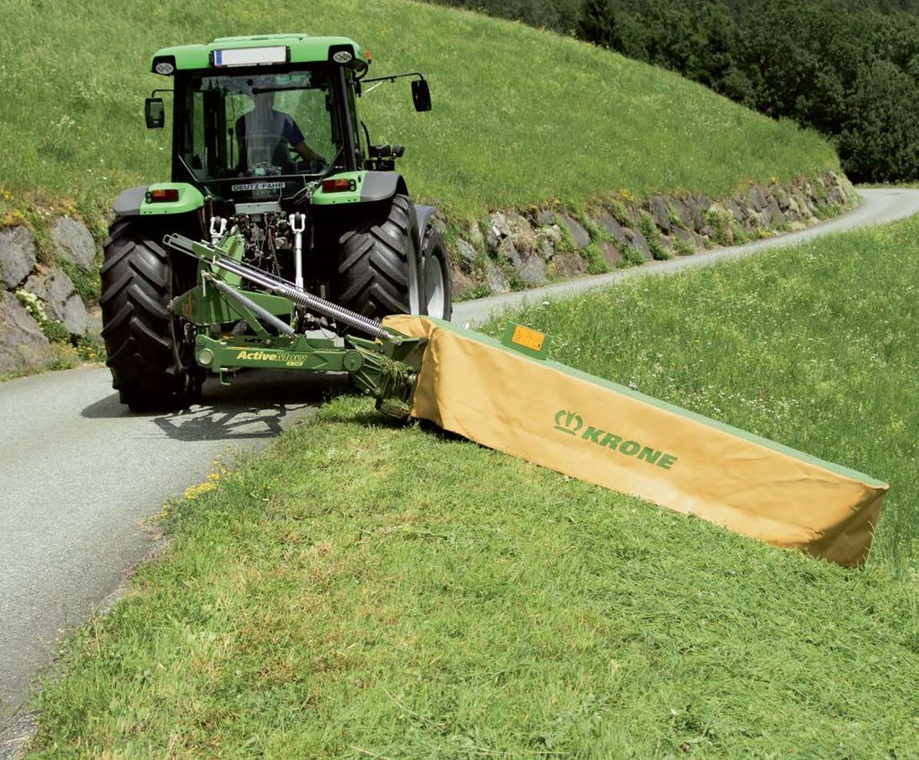 ActiveMow The formula that works for you Large up/down travel range for work on steep slopes