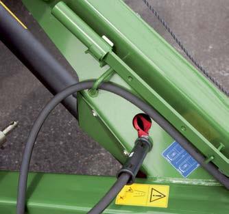 Absolutely safe The KRONE break-back system relies on an adjustable coil spring, which responds instantly and