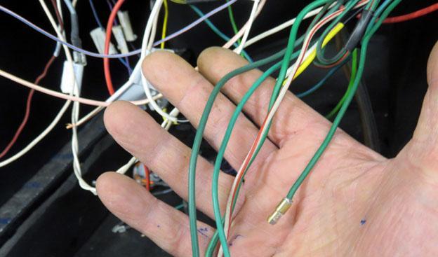 The four green wires I will have to trace with the multimeter to see where they come from.