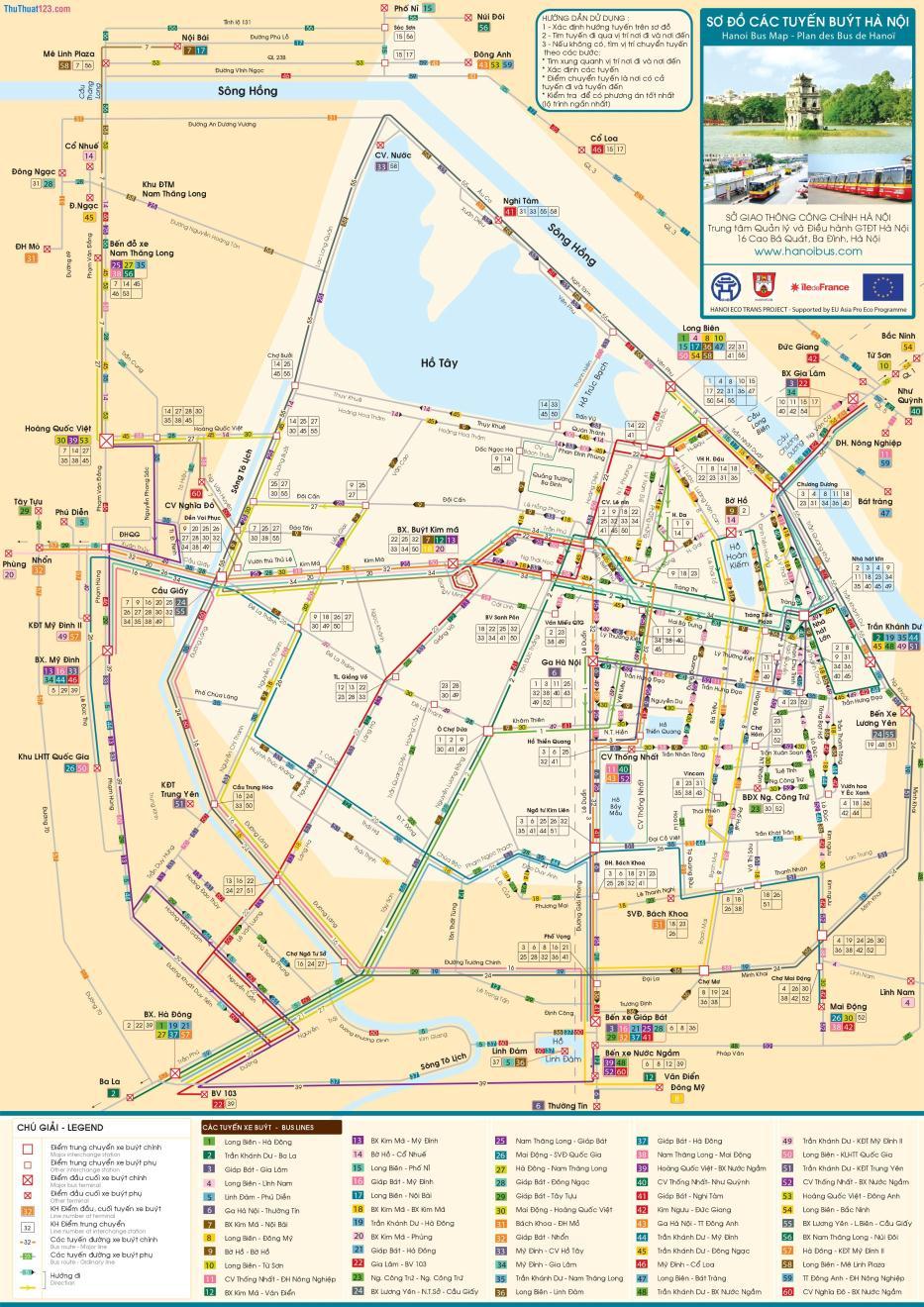 Current public bus network is extended to 97 routes covering inner city, suburbs,