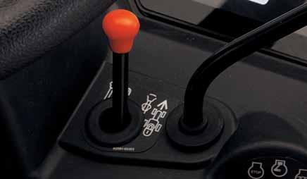 Warning indicators for battery, headlights, turn signal, and low fuel are in the middle. With just a single glance, you get a complete picture of your tractor s functions. 2.