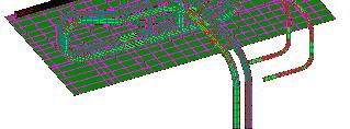 Compution model of steam piping containment wall penetrations The mechanical structure of the pipe whip restraint has been modeled using a