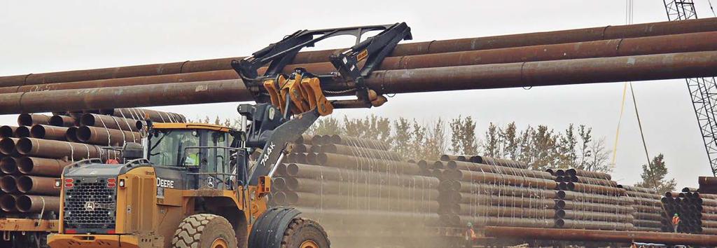 Hard To The Core Brandt Equipment Solutions Oil & Gas Products WHEEL LOADERS Pipe Grapple Brandt Pipe Grapples are designed to work in the harshest environments, year-round.