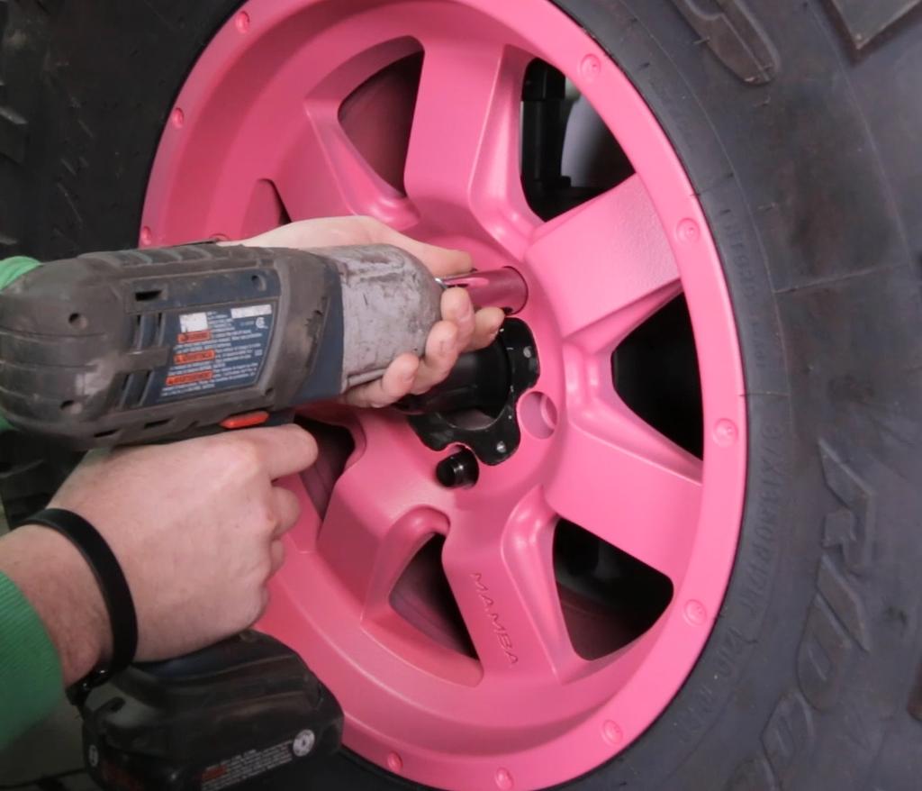 When installing this tire carrier, take special care in keeping paint away from bearing surfaces and