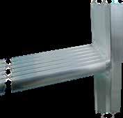 Ribbed flat-rungs 59-112 Aluminium Straight Ladder Rungs welded to provide a comfortable climb at a 70º ladder pitch