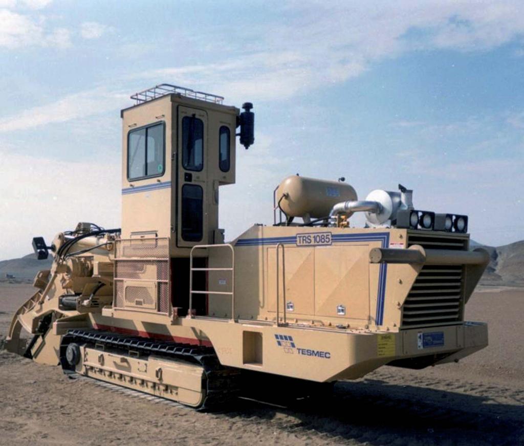 1085 CS THE LARGEST OFF-SET CHAIN TRENCHER FOR ROCK EXCAVATION, THIS MODEL CAN BE