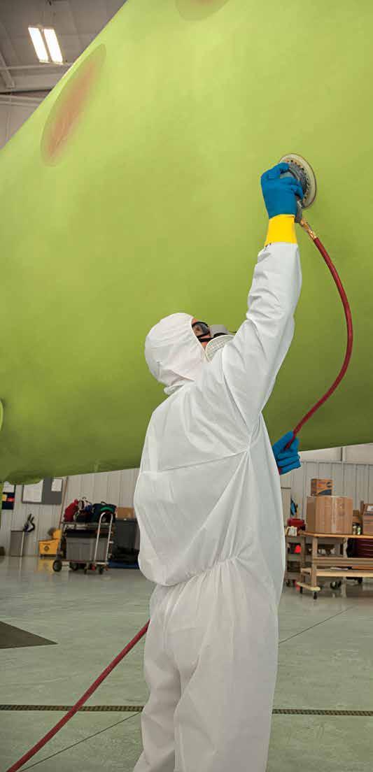 Aerospace Surface Prep & Paint Your aerospace operation is focused on perfection in surface prep and paint. Part of this mission is eliminating hazards and waste.