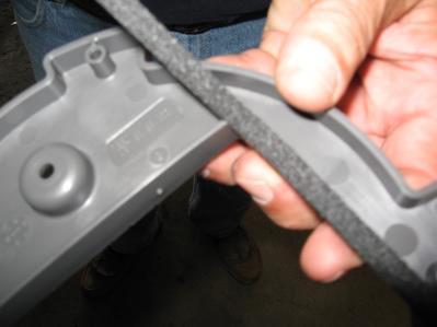 the power harness. Insert grommet in hole prior to running wires.