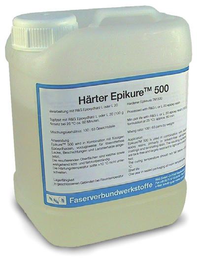Hardener CL Processing time 60 minutes Free of nonylphenol and DETA from 15 C Tack-free curing even of thin layers This resin system yields superior impregnating and wetting properties towards