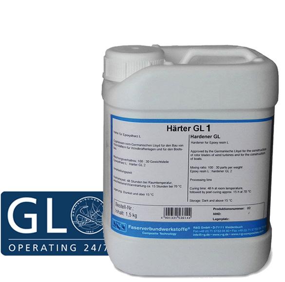 100 108-4 Hardener GL 1 Processing time 30 minutes Free of nonylphenol, benzyl alcohol and DETA from 10 C The well-proven R&G Epoxy Resin L in combination with Hardener GL 1 offers an approval by the