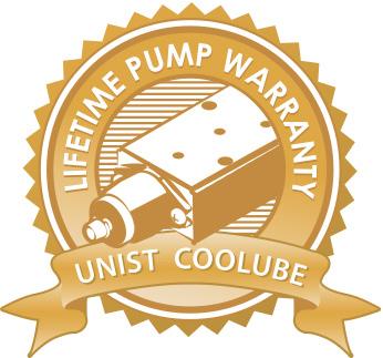 LIFETIME PUMP WARRANTY Your Unist saw blade lubrication system s pump is guaranteed for