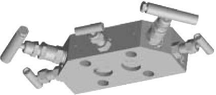 The KMC5G is an integral manifold, intended for use with a specific transmitter brand. This model manifold is designed for Rosemount Transmitter Models 3051, 2024 and 3095.
