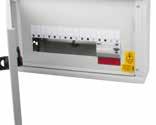 ABX & AX Distribution Boards Busbars are 80A max with 100A intermittent rating and are one piece construction. Cleanline overall hinged door (key operated lockable door optional).