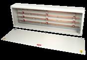 Busbar Chambers Busbar Chambers Manufactured to BSEN 61439-1 & 2. 4 pole configuration. 6 ratings from 100A to 800A. 36kA Icc.