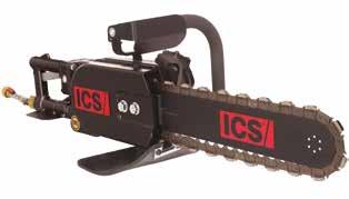 The ICS powerful pneumatic power cutter is designed to cut through walls, floors and columns in a single pass.