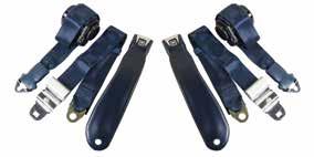 #41576 #41570 1969 Vertical Mount Single Retractor Seat Belts These lap & shoulder seat belt sets with vertical mount retractors feature 3 panel webbing, OE-style buckles with GM push buttons and 12