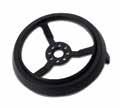Uses stock bolt pattern, factory horn button, and mounts directly to the column. They measure 14 in diameter. X2530 68-82 Black Leather/Mahogany Steering Wheel - Chrome - 3 spoke.