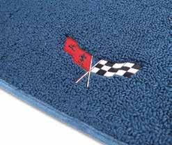 Non-Skid Rubber Cleat Backing 1968-1976 Side Emblem 80/20 Loop Mats Solid, 80/20 Loop Carpet Mats are available in original interior colors, now with the Corvette emblem embroidered