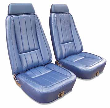 Seat Covers (continued) 1969 Leather Seat Covers (Seat Covers shown installed on New Seat Foam. Additional Hardware and Headrests are sold separately.