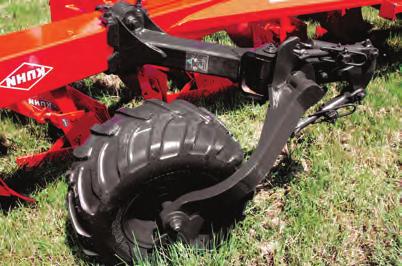 DEPTH WHEEL WITH SHOCK ABSORBER This option is available for the Challenger plows in 2 diameter with rubber tire.