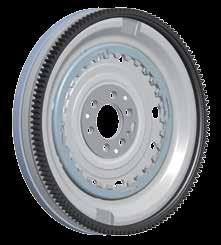 However, in contrast to conventional DMFs, the secondary side is not a fixed part of the DMF and is therefore not designed as a flywheel mass, rather in the form of a flange, and only serves as a