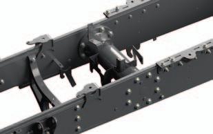 A solid foundation. The frame. Bolted in place. Bolted is stronger than welded. That's why the frame reinforcements are bolted in place. This further increases the strength and load-carrying capacity.