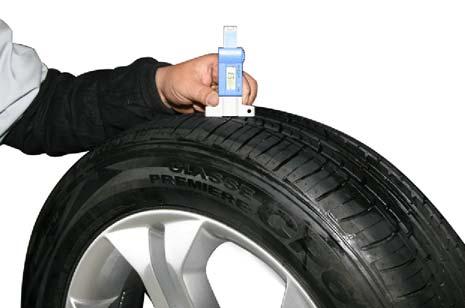 Wear limit Measure the depth of the tire tread.