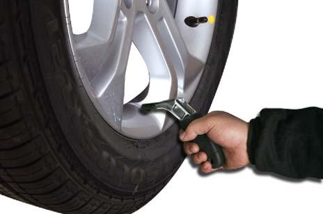 148 3. Tire inflation pressure Tire inflation pressure Specified value 32 psi Proper inflation Proper inflation Over inflation Check the tire inflation pressure by inspecting the tread width.