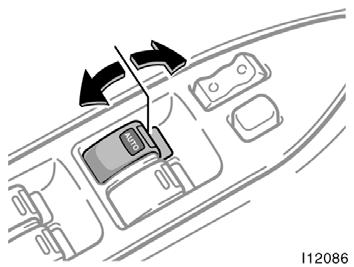 Power windows CAUTION Never try jamming any part of your body to make the jam protection function work intentionally.