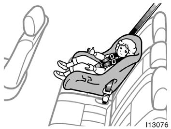 (B) CONVERTIBLE SEAT INSTALLATION A convertible seat is used in forward facing and rear facing position
