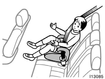 (C) BOOSTER SEAT INSTALLATION A booster seat is used in forward facing position only.