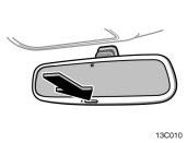 Both the driver and passenger side rear view mirrors must be extended and properly adjusted before driving. Adjust the mirror so that you can just see the rear of your vehicle in the mirror.
