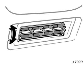 Center vents Lower vent If air flow control is not satisfactory, check the instrument panel vents.