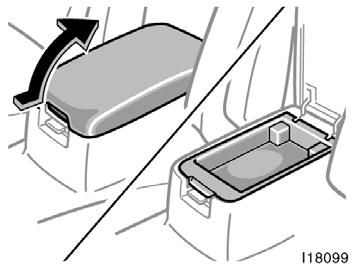 Type E (rear console) First aid kit holder Type A auxiliary box Types A and B