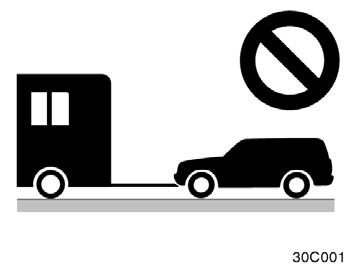 Dinghy towing Your vehicle is not designed to be dinghy towed (with four wheels on the ground) behind a motorhome. NOTICE Do not tow your vehicle with four wheels on the ground.