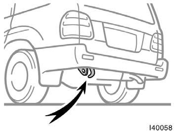 following parts: Front: Front emergency towing hook Rear: Rear emergency towing hook Use extreme caution when towing the vehicle.