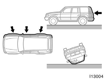 However, this threshold velocity will be considerably higher if the vehicle strikes an object, such as a parked vehicle or sign pole, which can move or deform on impact, or if it is involved in an