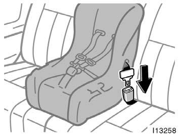 CAUTION Do not put a rear facing child restraint system on the third seat if it interferes with the lock mechanism of the