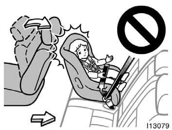 Move seat fully back A forward facing child restraint system should be allowed to be put on the front passenger seat only when it is unavoidable.