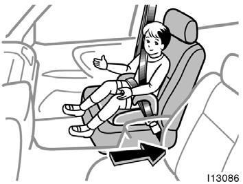 CAUTION Move seat fully back CAUTION A forward facing child restraint system should be allowed to be put on the front seat only when it is unavoidable.