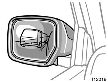 Outside rear view mirrors Power rear view mirror control Adjust the mirror so that you can just see the side of your vehicle in the mirror.