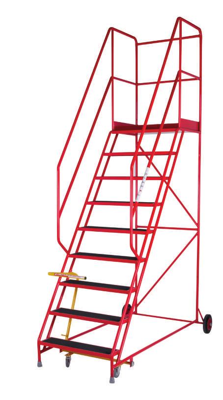 10-15 DAYS 1 YEAR 250 KG British Standard Heavy Duty Mobile Safety Steps Suitable for construction, military and warehouse applications with extra wide treads and a large working platform.